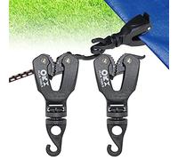 ORXPLUS Tools ONE-Handed Tarp Clips with Hook Tent Clips Awning Clamp Set Tent Clamps for Camping Canopies, Car Cover, Winter Boat Cover, Pool Cover, Sun ShadeF