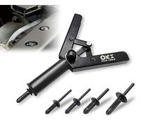 ORXPLUS Tools Plastic Rivet Hand Gun Kit one Hand Operation w/ 40 Sample Poly Rivets