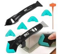 ORXPLUS Tools Sealant Caulking Tool Kit, Sealant Finishing Tool Grout Scraper, Reuse and Replace 5 Silicone Pads w/Caulk Saver, Great Tools for Kitchen, Bathroom, Window, Sink Joint