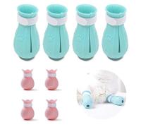 Orynosiy Cat Anti Scratch Shoes - Adjustable Pet Bath Boots - Cat Claw Protector Claw Pattern Pet Grooming Products Bathing Care(B-Green)