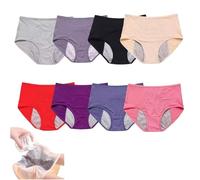 oryshrystar Leakproof Incontinence Panties for Women Over 60 - Reusable, High - Stretch & Comfortable (5X-Large,8pcs Mixed Color)