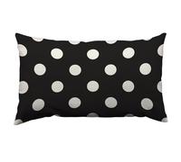 Orythyra Decorative Cushion Covers 30 x 50 cm White Polka Dot Pillow Case Cushion Cover for Outdoor Patio Garden Blench Living Room Sofa Farmhouse Decor Rustic Linen 12x20 Inch