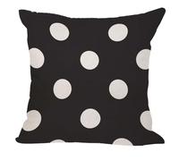 Orythyra Decorative Cushion Covers 45 x 45 cm White Polka Dot Pillow Case Cushion Cover for Outdoor Patio Garden Blench Living Room Sofa Farmhouse Decor Rustic Linen 18x18 inches