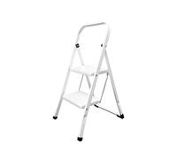 ORYX 23010200 Domestica Steel Ladder 2 Steps, White Ladder, Multicoloured, Single