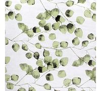 ORYX 5544071 Oilcloth Tablecloth Round Green Leaves Waterproof Stain-Resistant PVC Diameter 140 cm Indoor and Outdoor Use, Plastic, Multi-Coloured