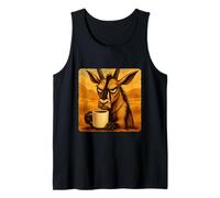 Oryx Grumpy Coffee Morning Humor Wildlife Tired Mug Tank Top