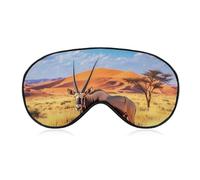 Oryx in The Red Dunes Funny Eye Mask for Sleep with Adjustable Strap Blocks Light Eye Shade Cover