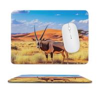 Oryx in The Red Dunes Mousepad with Stitched Edges