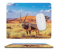 Oryx in The Red Dunes Mousepad with Stitched Edges