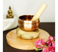 Orzaa HandiCraft 100% Pure Bronze Handmade Tibetan Meditation Singing Bowl, 3.5 Inch