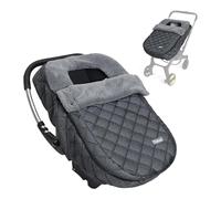Orzbow Baby Car Seat Cover,Universal Car Seat Footmuff for Baby with Adjustable Zip,Waterproof Baby Car Seat Blanket with Elasticated Edges,Warm Polyester,Dark Grey