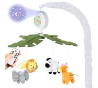 Orzbow Baby Cot Mobile, Cot Mobiles for Babies with Music and Lights, White | Baby Mobile for Cot with Timing Function Projector and Remote Control, Easy Installation, Baby Cot Toys for Boys & Girls