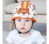 Orzbow Baby Safety Helmet, Breathable Baby Head Protector for Crawling and Walking,Adjustable Infant Crash Helmet, Anti-Collision,Ultra-Lightweight,Premium Cotton and EVA (Orange Tiger)
