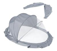 Orzbow Foldable Baby Mosquito Net, Breathable Baby Bed Mosquito Nets with Shade Cover, No Assembly Required, Storable for Home, Portable for Travel, Stable Structure, Universal, Dark Grey