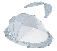 Orzbow Foldable Baby Mosquito Net, Breathable Baby Bed Mosquito Nets with Shade Cover, No Assembly Required, Storable for Home, Portable for Travel, Stable Structure, Universal, Light Grey