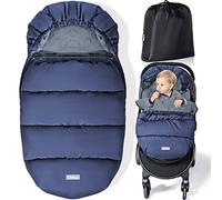 Orzbow Footmuff for Pushchair Universal Footmuff for Stroller, Adjustable Pushchair & Pram Footmuffs with Warm Liner, Machine Washable and Detachable, Waterproof Fabric, Blue