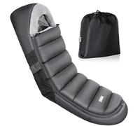 Orzbow Footmuff for Pushchair Universal, Winter Cosy Toes for Pram w/Zip, Waterproof Footmuff for Stroller w/Anti-Slip Particles, Detachable, Machine Washable, Warm Coral Fleece,104 * 44cm, Dark Grey
