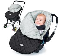 Orzbow Universal Baby Car Seat Blanket, Winter Car Seat Footmuff for Baby w/Warm Liner, Easy Access, Waterproof Fabric, Soft Touch, Machine Washable, for Group 0/0+, 0-12 Months, Black