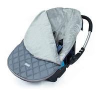 Orzbow Universal Baby Car Seat Blanket, Winter Car Seat Footmuff for Baby w/Warm Liner, Easy Access, Waterproof Fabric, Soft Touch, Machine Washable, for Group 0/0+, 0-12 Months, Grey