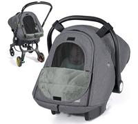 Orzbow Winter Baby Car Seat Cover,Universal Breathable Car Seat Footmuff for Baby w/Insect Net and Front Zip Door,All-Round Snow,Wind and Rain Protection,Sleep Aid for Baby Car Seat,Warm,Dark Grey