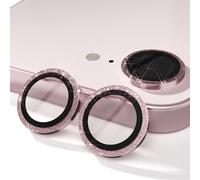 Orzero 3 Pack Camera Lens Protector for iPhone 17e / iPhone 16e, [EZ Install] [Case-Friendly] 9H Tempered Glass CD Pattern Lens Cover, Military-Grade Shockproof, HD Clarity Anti-Glare, Glitter Pink