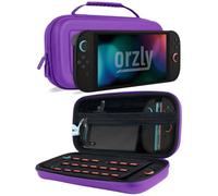 Orzly Carry Case for Nintendo Switch 2 2025 Console 7.9 inch Screen Protection Hard Case with Smart Storage for Accessories and Games Pockets Gift Box Edition (Purple Switch 2)