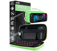 Orzly Carry Case for Nintendo Switch 2 2025 Console 7.9 inch Screen Protection Hard Case with Smart Storage for Accessories and Games Pockets Gift Box Edition (White)