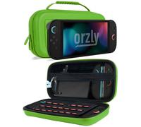 Orzly Carry Case for Nintendo Switch 2 2025 Console 7.9 inch Screen Protection Hard Case with Smart Storage for Accessories and Games Pockets Gift Box Edition (Green)