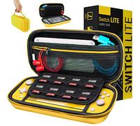 Orzly Carry Case for Nintendo Switch Lite (2019 Model) Protective Hard Shell Portable Travel Carry Case with Storage for Accessories & Game Cartridges (Yellow)