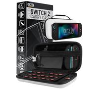 Orzly Carry Case for Switch 2 2025 Console, 7.9 inch Screen Protection, Hard Case with Smart Storage for Accessories and Games Pockets, Gift Box Edition, (White Switch 2)
