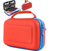 Orzly Carry Case for White Nintendo Switch OLED Console with Accessories and Games Storage Compartment - Easy Clean Case Gift Boxed Edition