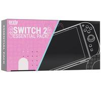 Orzly Switch 2 Pink Accessories Bundle - Case & Screen Protector for Nintendo Switch 2 (2025) Console, Charge Cable, Game Holder, Comfort Grip Case, Headphones & More - Gift Box Edition