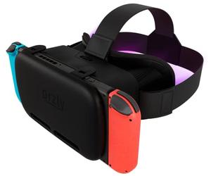 Orzly VR Headset designed for Nintendo Switch & Switch oled console with adjustable Lens for a virtual reality gaming experience and for Labo VR - Black - Gift boxed Edition