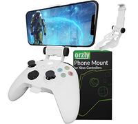 Orzly Xbox Series X Controller Mobile Gaming Clip, Xbox Controller Phone Mount Adjustable Phone Holder Clamp Compatible with Xbox Series X|S, Xbox One, Xbox One S, Xbox One X-Robot White