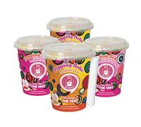 O's Bubble Assorted Green Tea Jelly Popping Boba, Pack of 4 - Ready to Drink Bubble Tea (2x Lychee Mango / 2x Strawberry Peach)