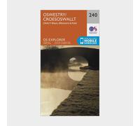 Os Explorer 240 Oswestry Map With Digital Version - Orange, Orange One Size