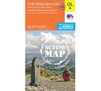 Explorer Active OL 4 The Lake District (North-Western area) Map, Orange One Size