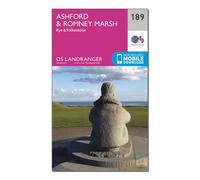 Landranger 189 Ashford & Romney Marsh, Rye & Folkestone Map With Digital Version - Pink, Pink One Size