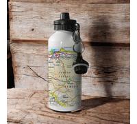 OS Map 600ml Metal Water Bottle - Exmoor National Park