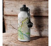 OS Map 600ml Metal Water Bottle - Northumberland National Park