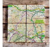 OS Map Ceramic Four Coaster Set - Brecon Beacons National Park
