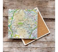 OS Map Ceramic Single Coaster - Dartmoor National Park