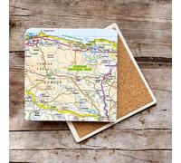 OS Map Ceramic Single Coaster - Exmoor National Park