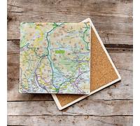 OS Map Ceramic Single Coaster - Loch Lomond and The Trossachs National Park