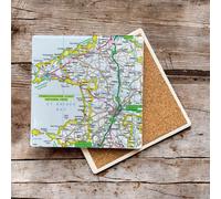 OS Map Ceramic Single Coaster - Pembrokeshire Coast National Park