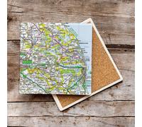 OS Map Ceramic Single Coaster - The Broads