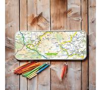 OS Map Metal Pencil Tin - Northumberland National Park
