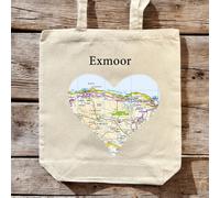 OS Map Premium Canvas Tote Bag - Exmoor National Park