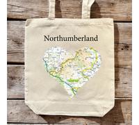 OS Map Premium Canvas Tote Bag - Northumberland National Park