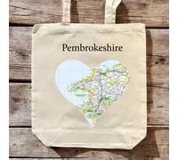 OS Map Premium Canvas Tote Bag - Pembrokeshire Coast National Park